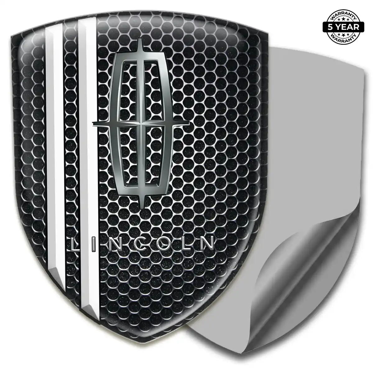Lincoln Emblem Domed Badge Sleek Style
