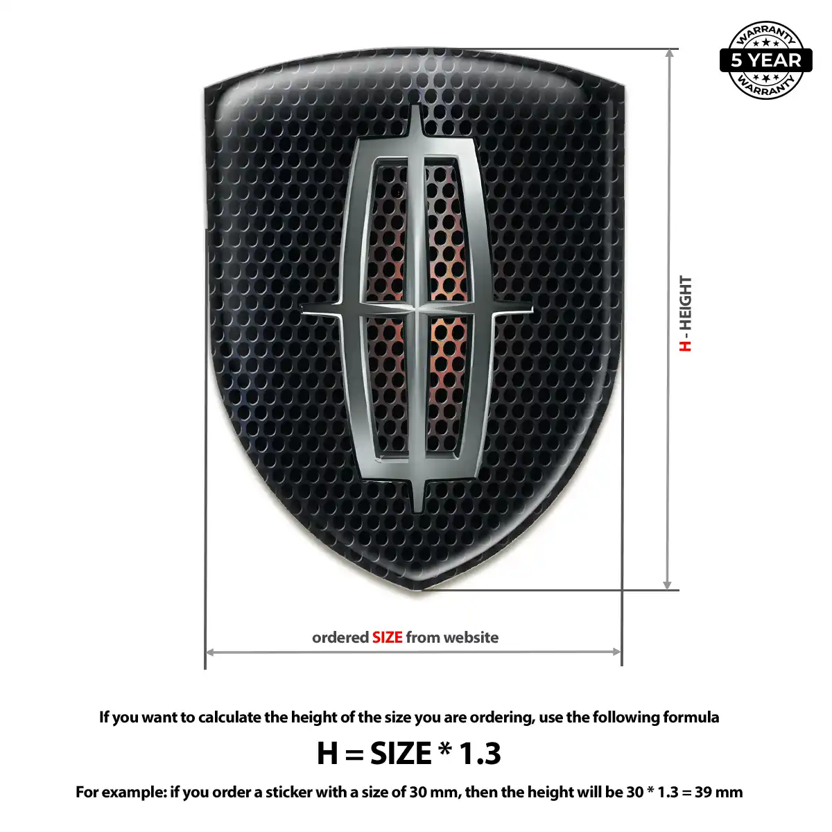 Lincoln Emblem Logo Badge Elite Finish