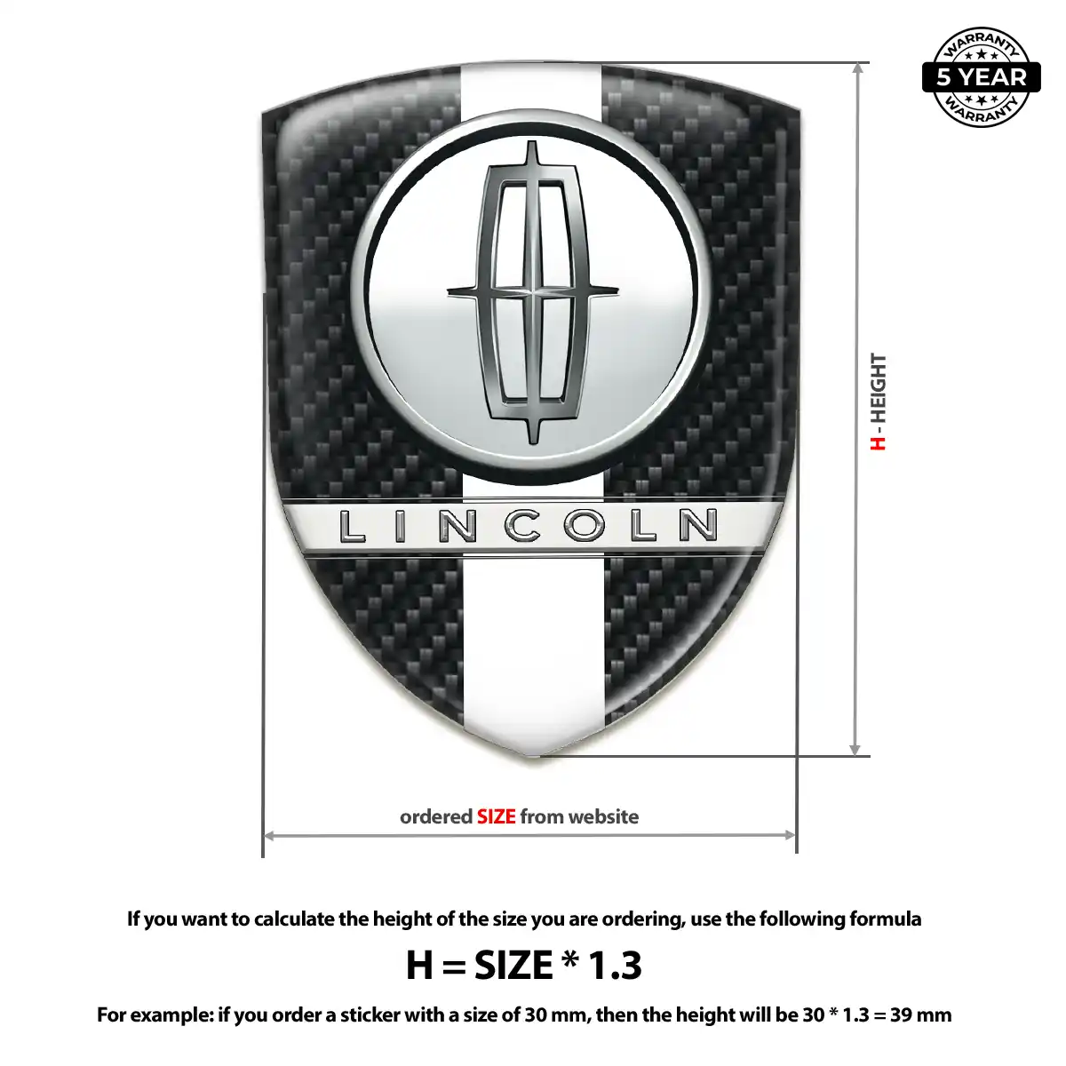 Lincoln Emblem Logo Elite Finish