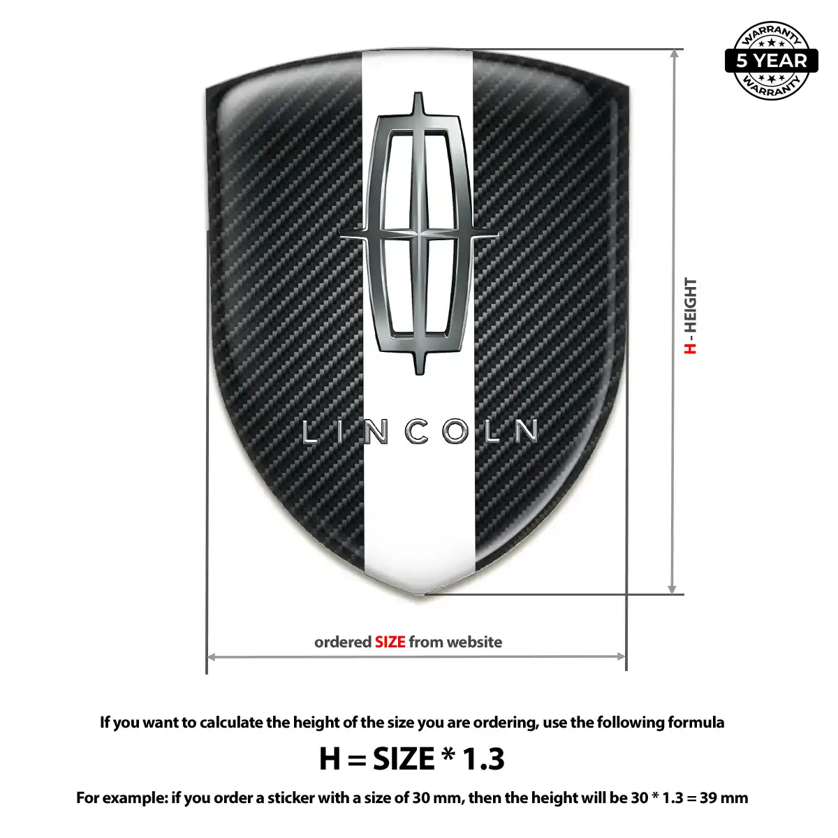 Lincoln Emblem Shield Elite Finish