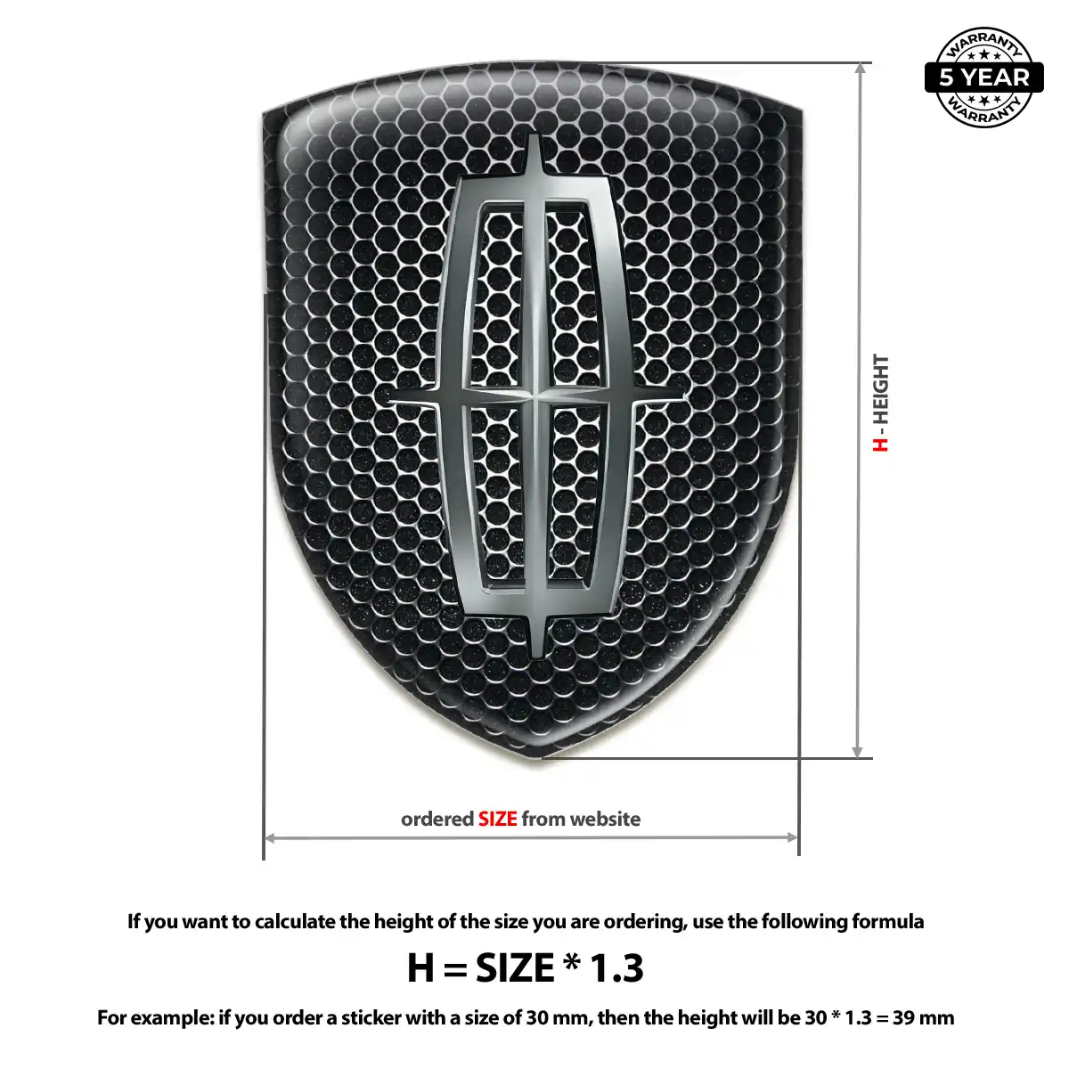 Lincoln Emblem Silicone Elite Finish