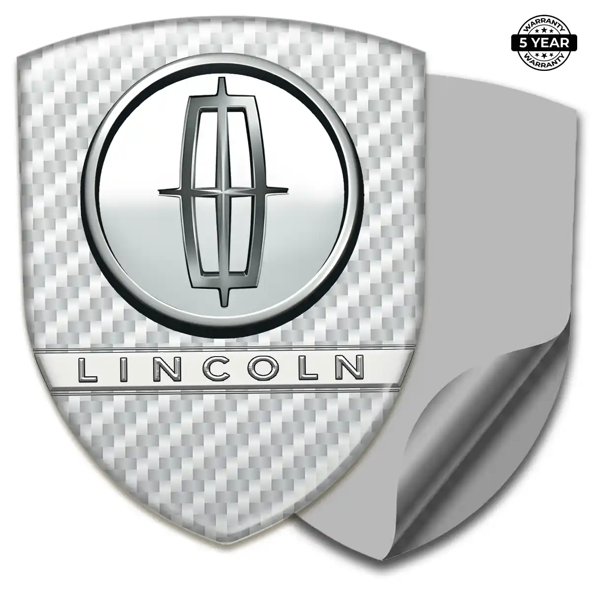 Lincoln Epoxy Domed Sticker Sleek Style
