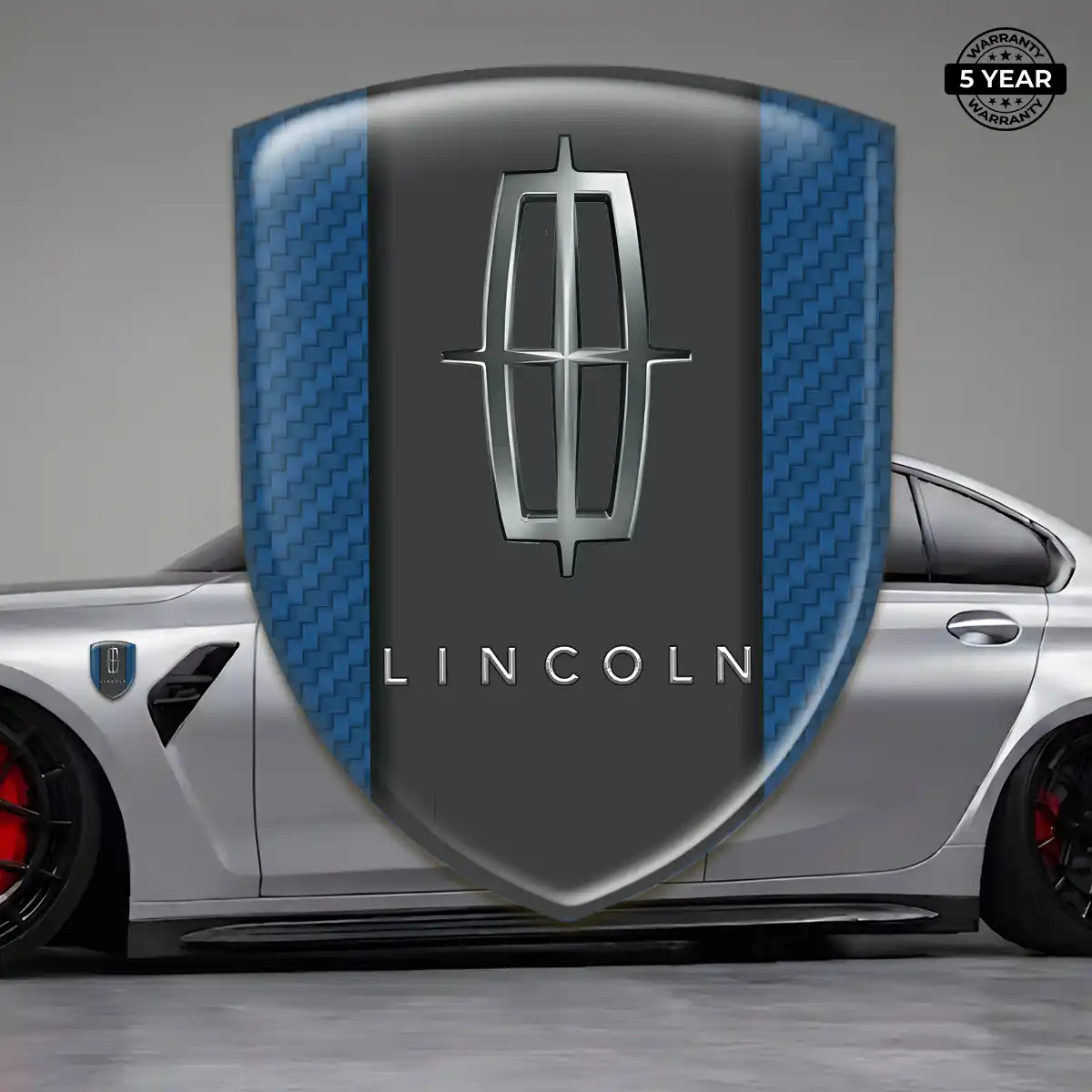Lincoln Gel Emblem Sticker Refined Design