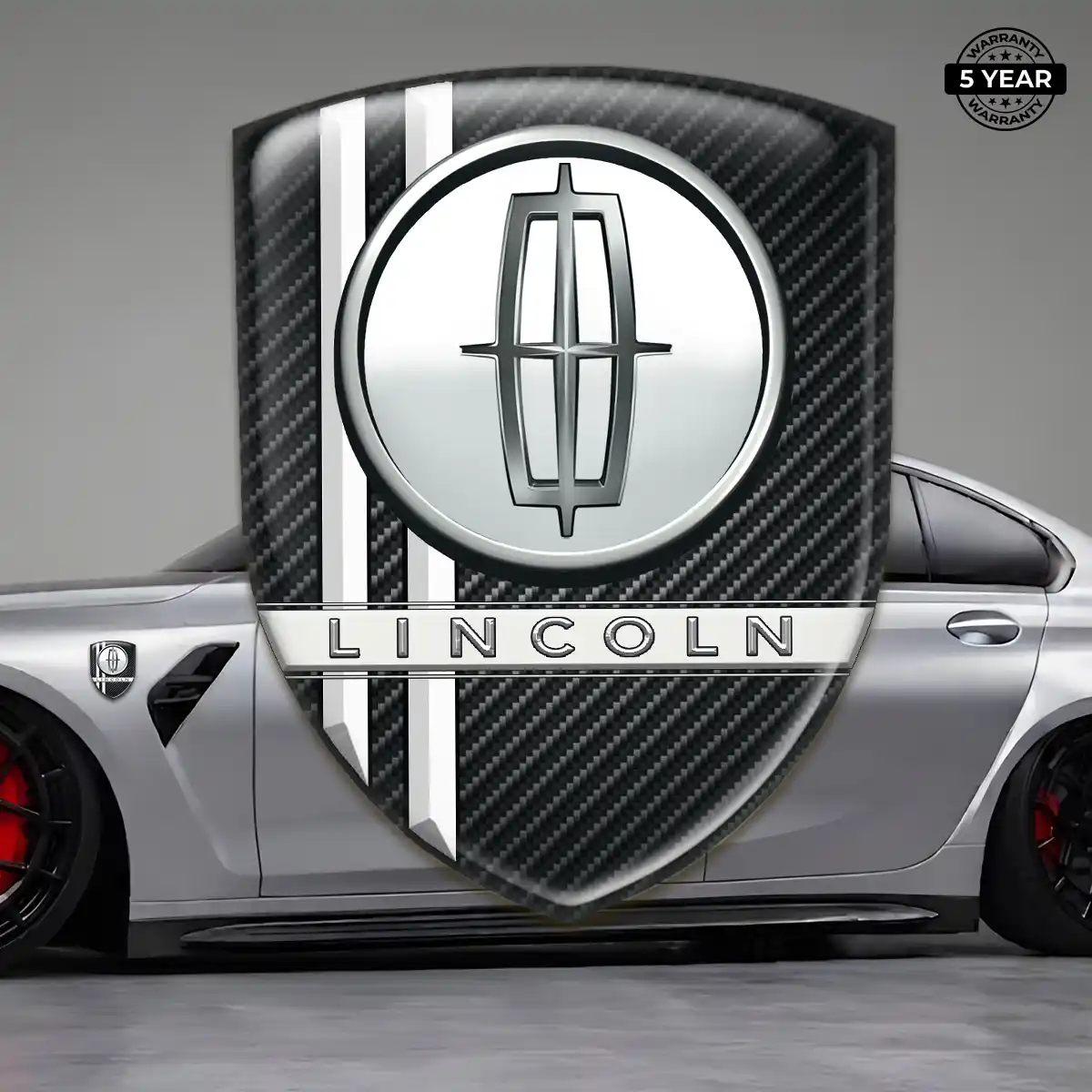 Lincoln Gel Emblem Sticker Sleek Style