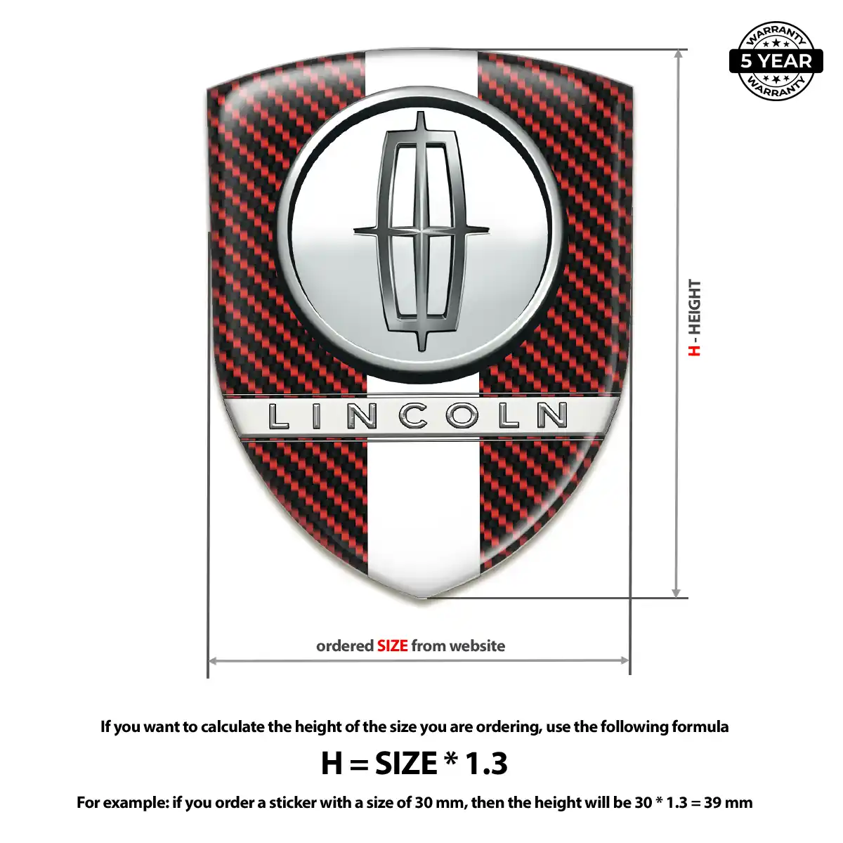 Lincoln Logo Badge Elite Finish