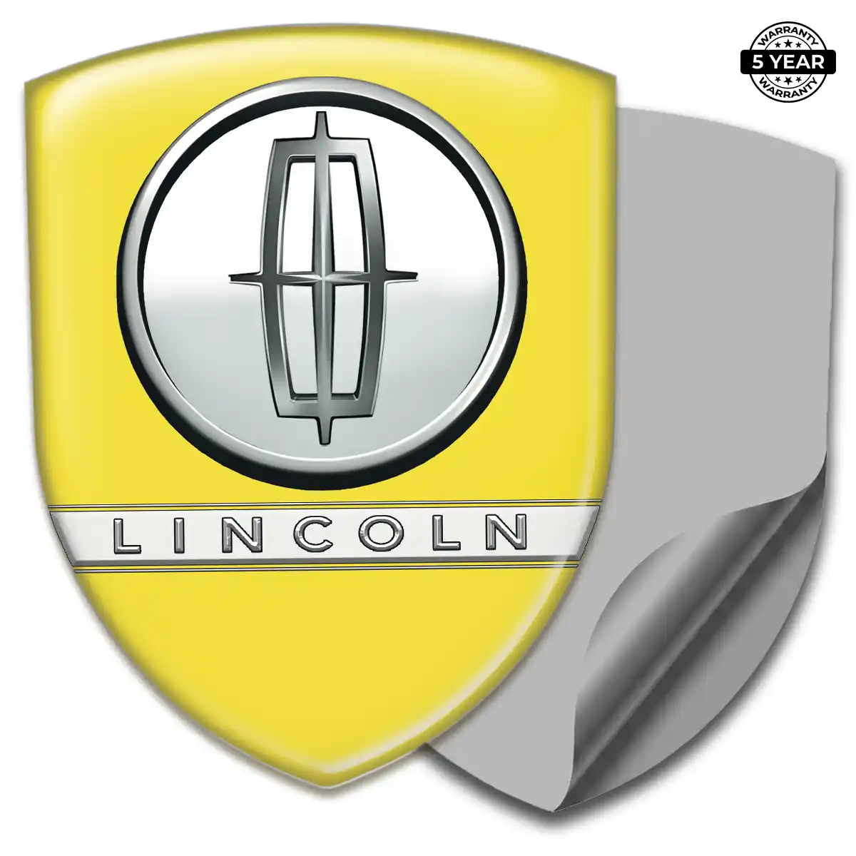 Lincoln Polyurethane Domed Sticker Refined Design
