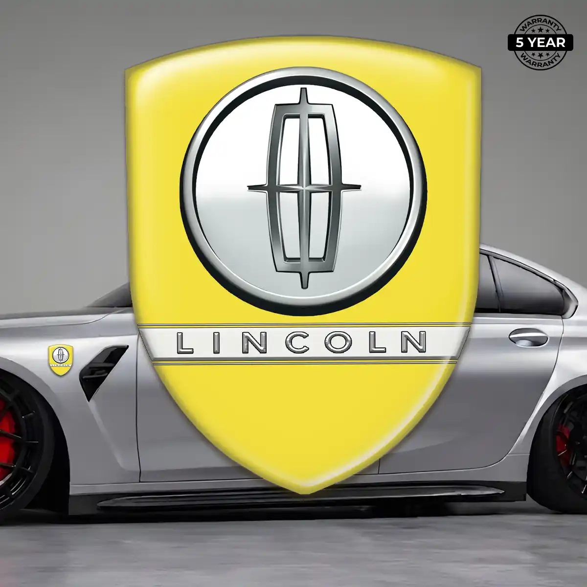 Lincoln Polyurethane Domed Sticker Refined Design