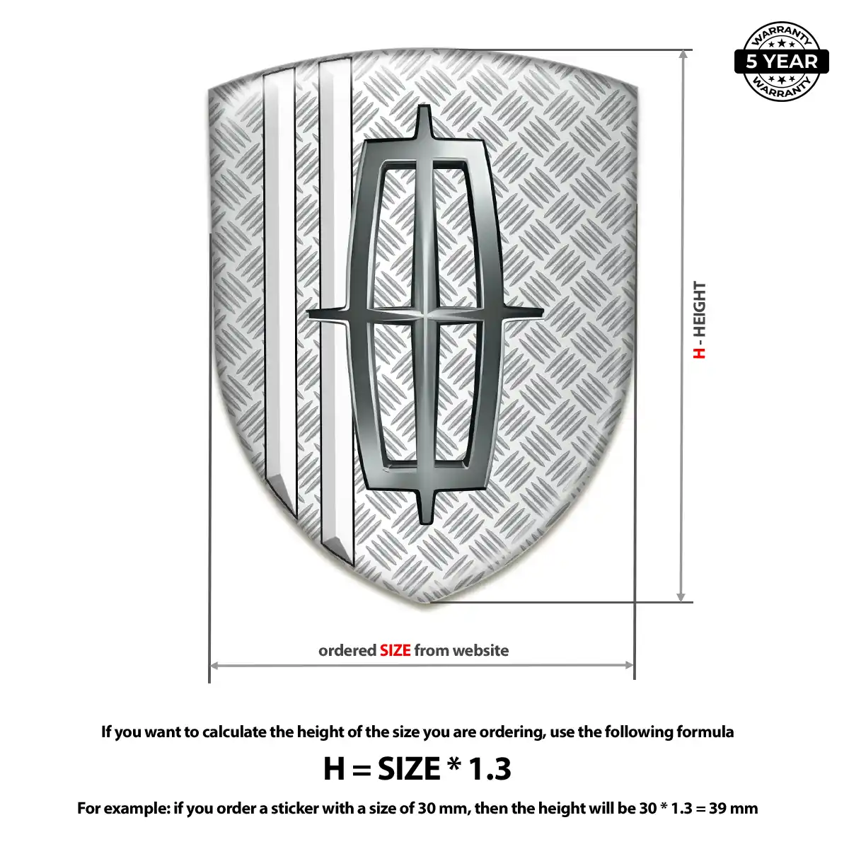 Lincoln Resin Badge Sticker Refined Design