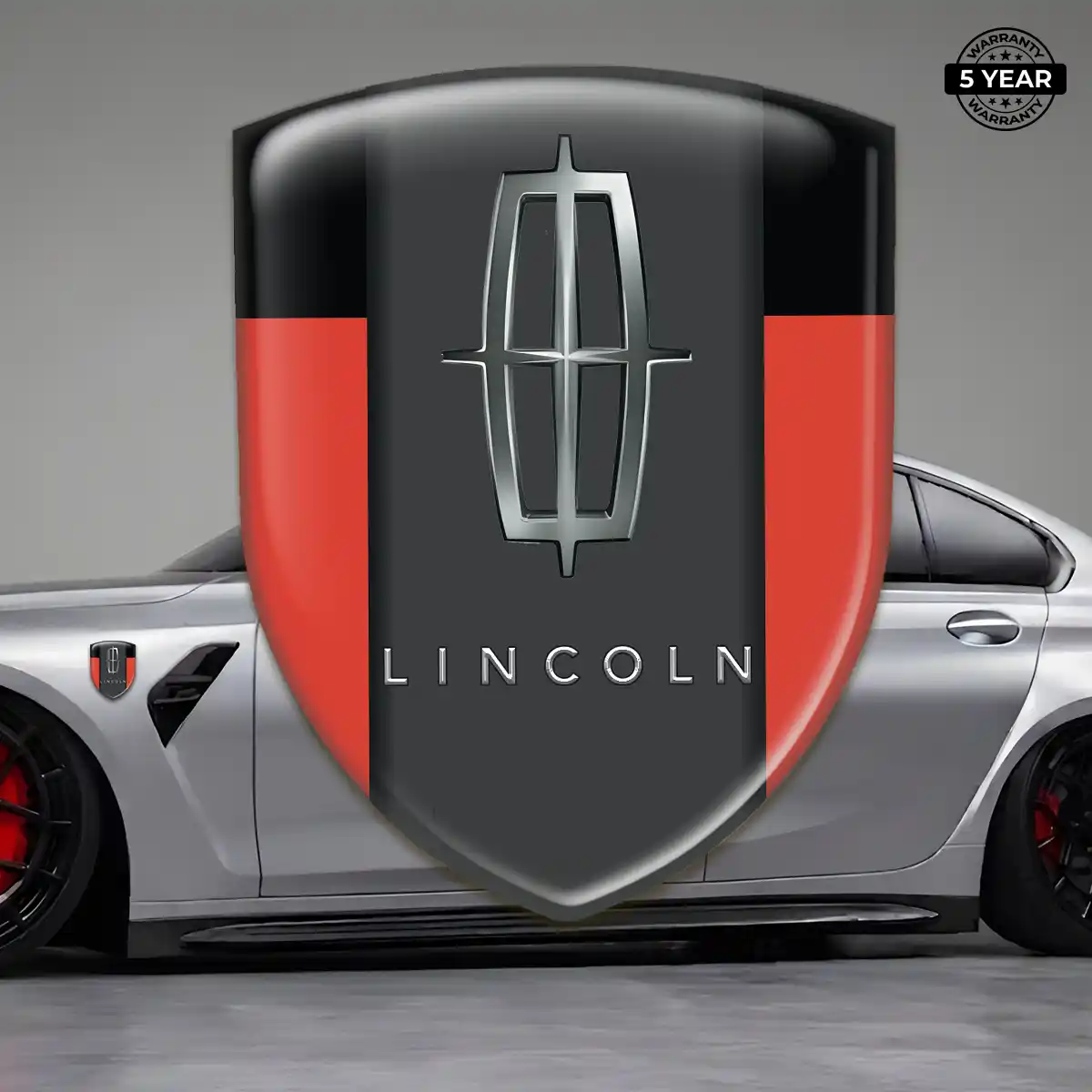 Lincoln Resin Badge Sticker Sleek Style