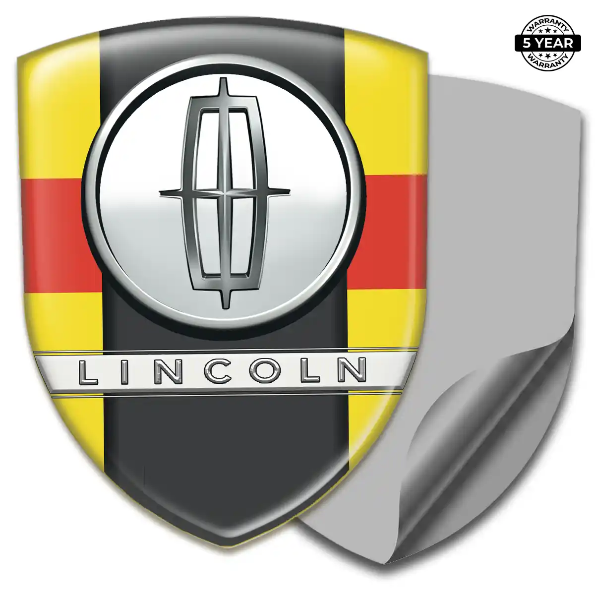 Lincoln Resin Domed Sticker Refined Design