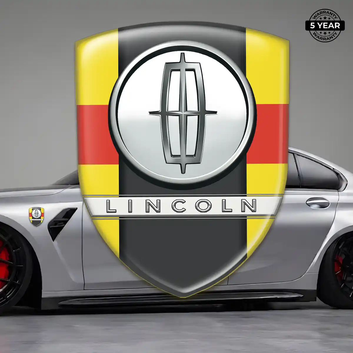 Lincoln Resin Domed Sticker Refined Design