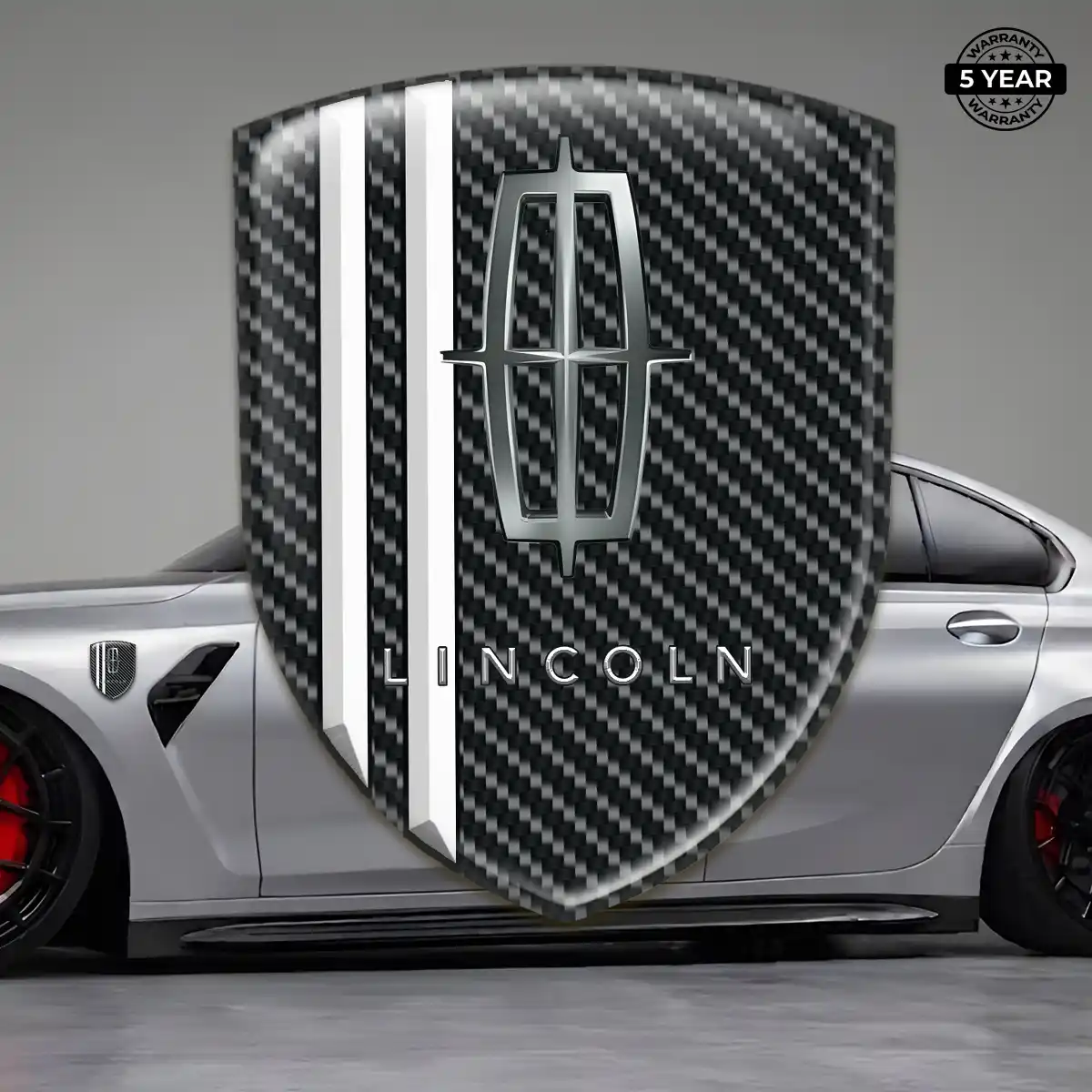 Lincoln Resin Domed Sticker Sleek Style