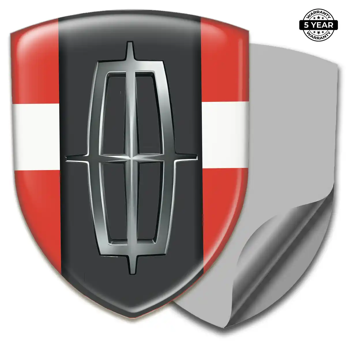 Lincoln Resin Emblem Sticker Refined Design