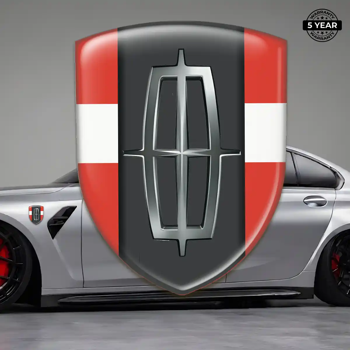 Lincoln Resin Emblem Sticker Refined Design