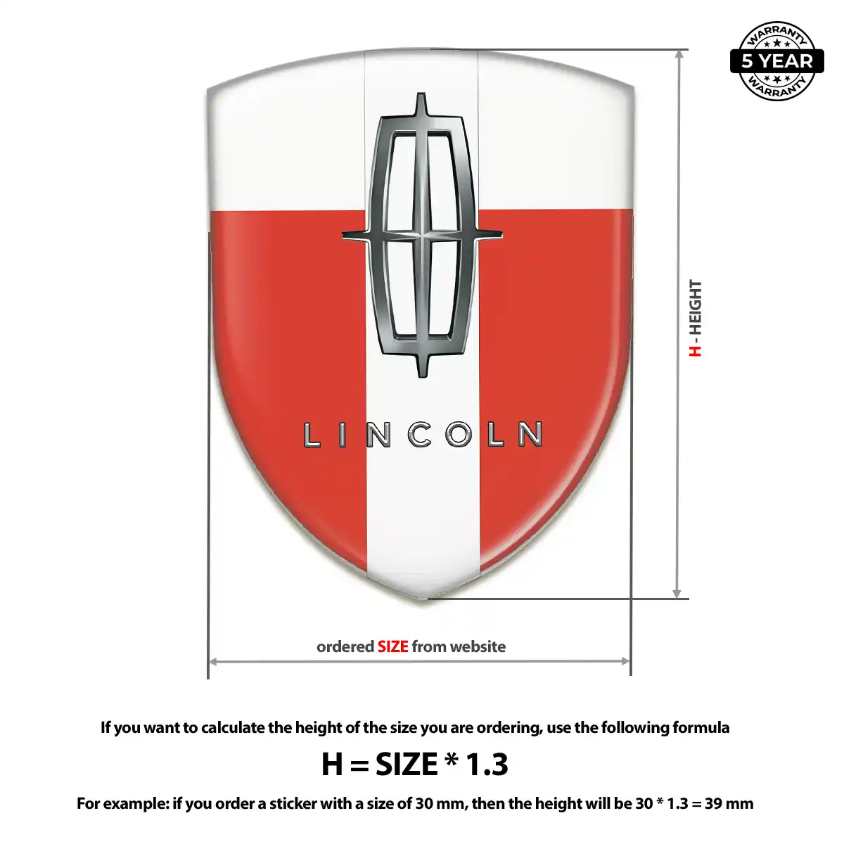 Lincoln Silicone Badge Elite Finish