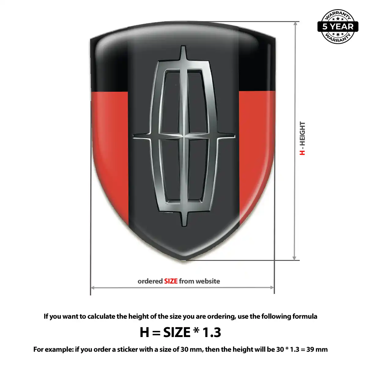 Lincoln Silicone Badge Sleek Style