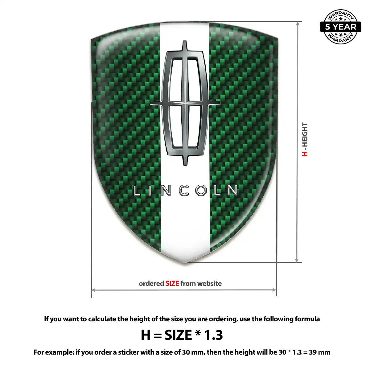 Lincoln Sticker Sleek Style