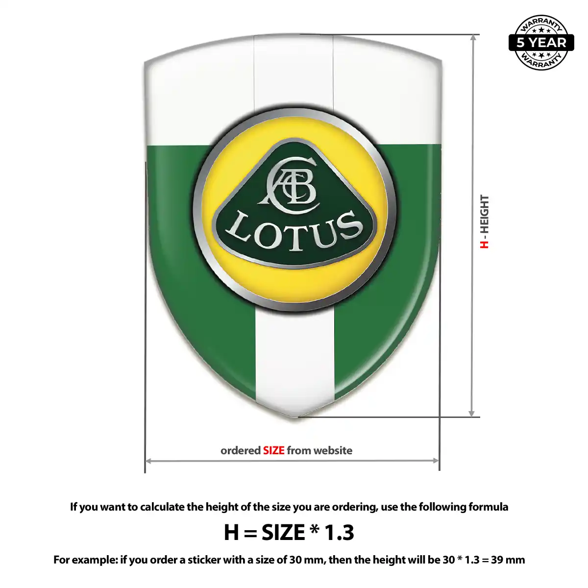 Lotus 3D Badge Sticker Deluxe Edition