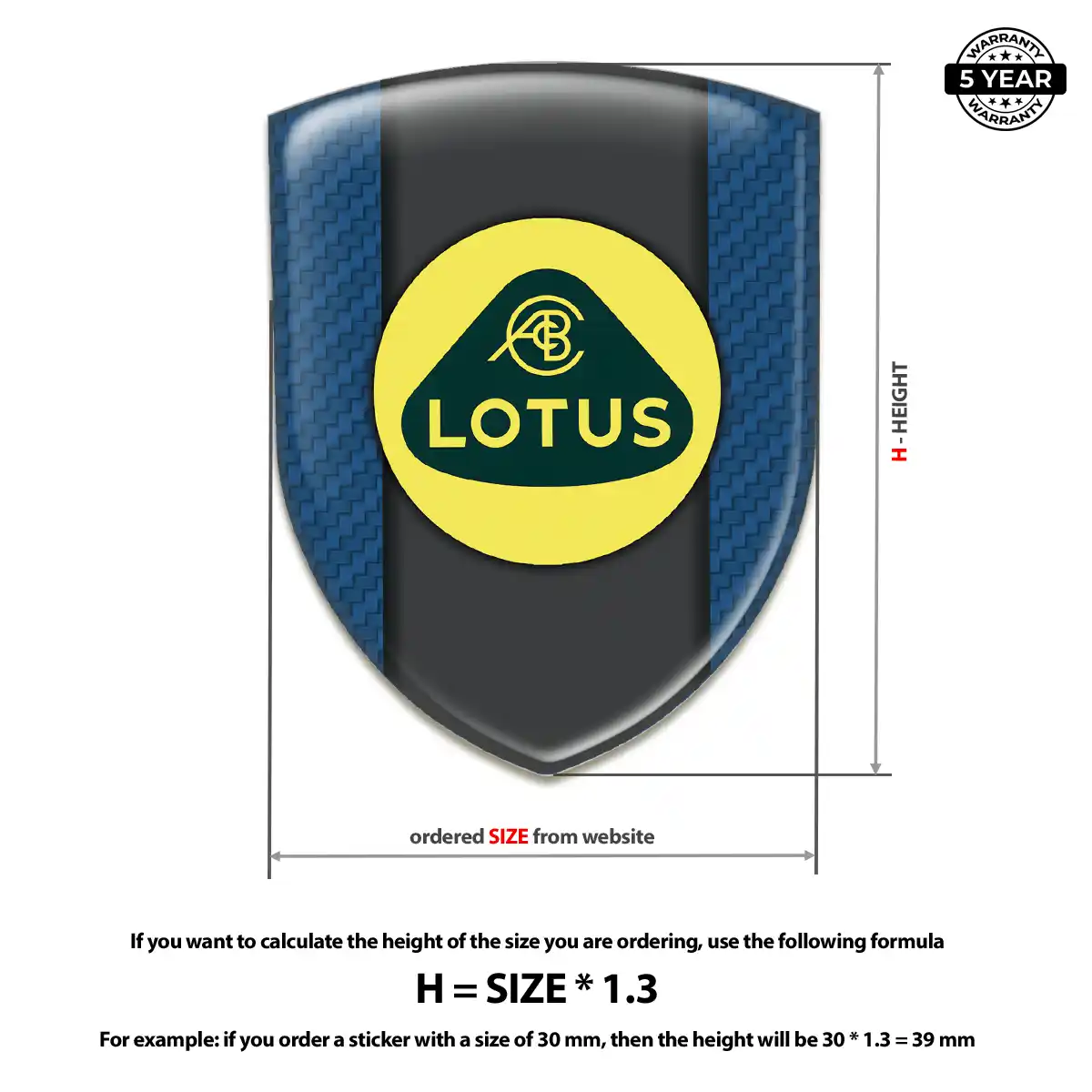 Lotus 3D Badge Sticker Elite Edition