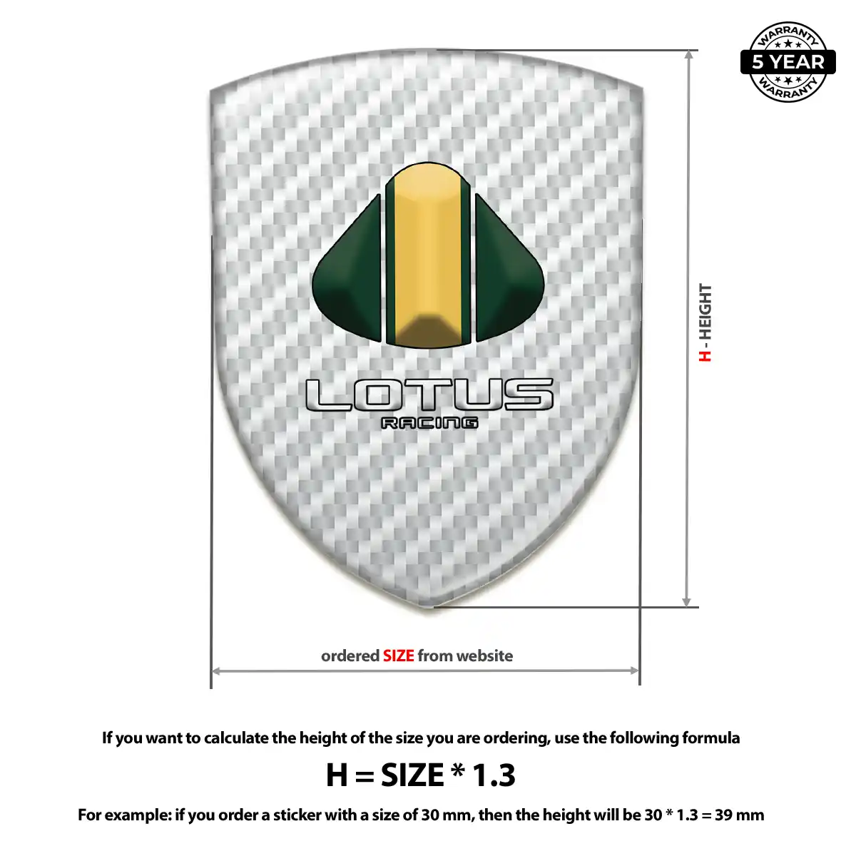 Lotus 3D Badge Sticker Interior Elegance