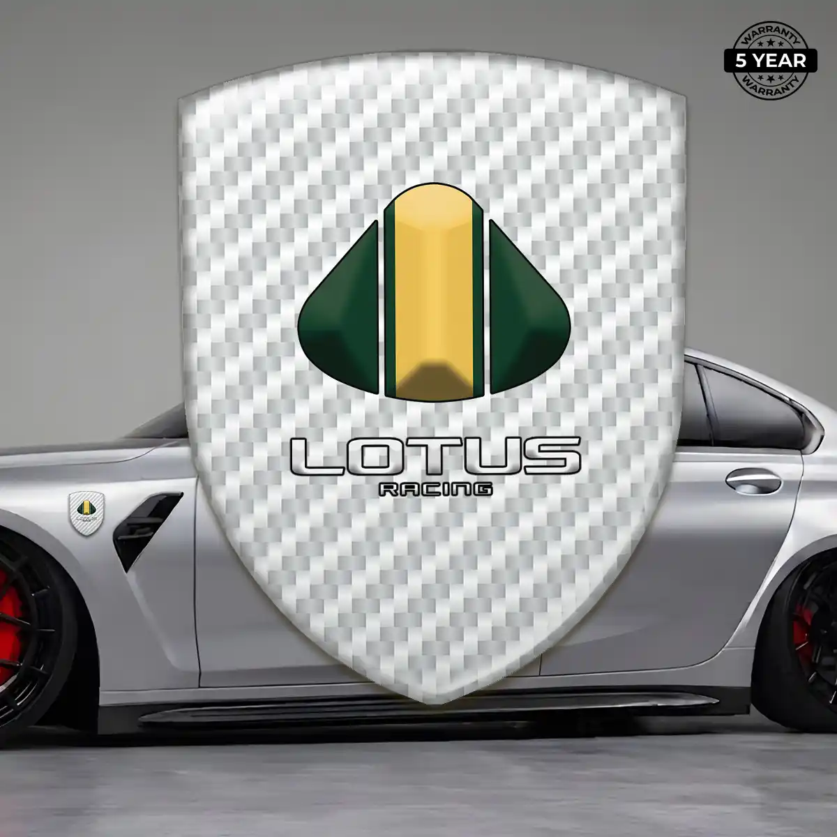 Lotus 3D Badge Sticker Interior Elegance