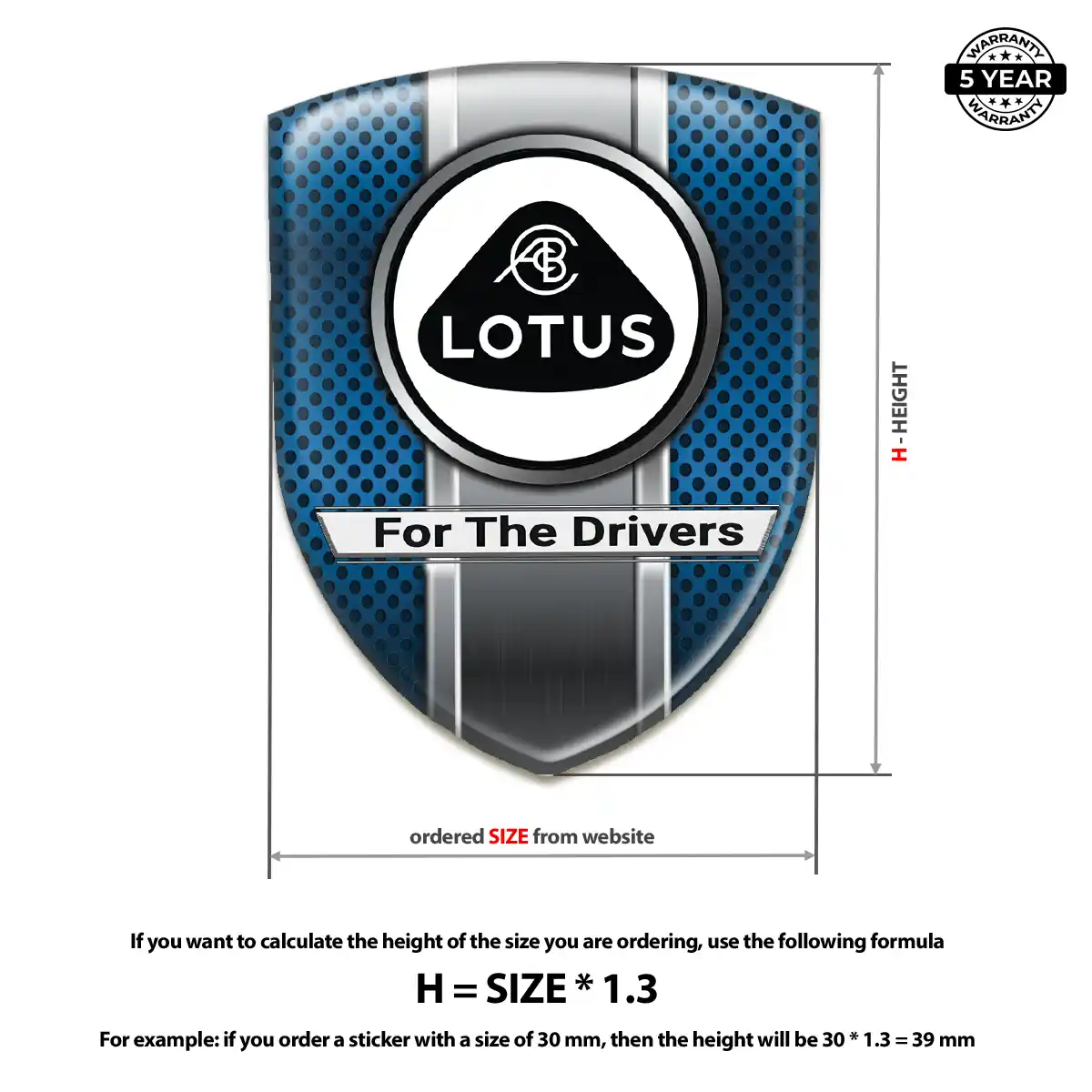 Lotus 3D Badge Sticker Noble Edition