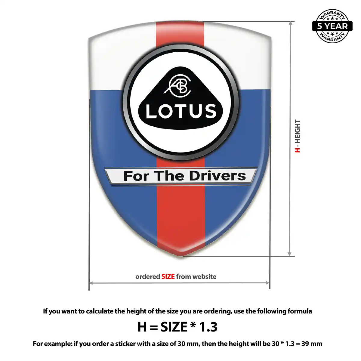 Lotus 3D Badge Sticker Prestige Line