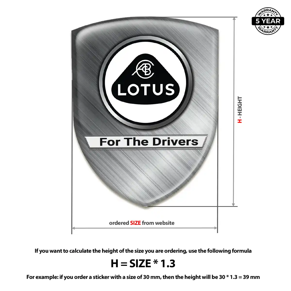 Lotus 3D Badge Sticker Prime Quality