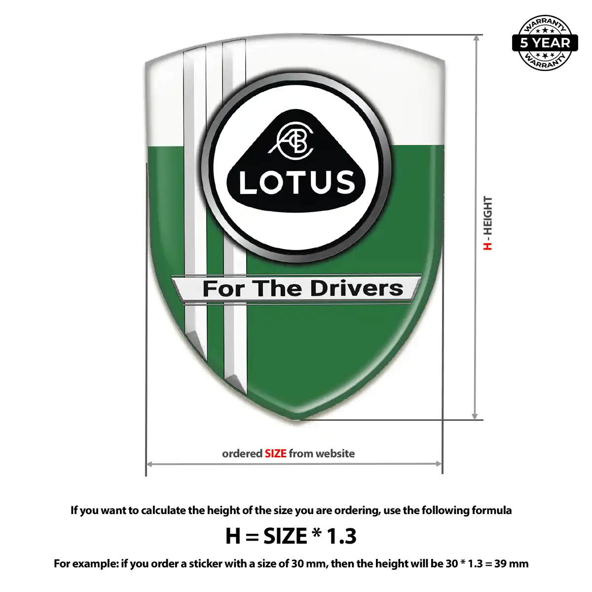 Lotus 3D Badge Sticker Refined Design