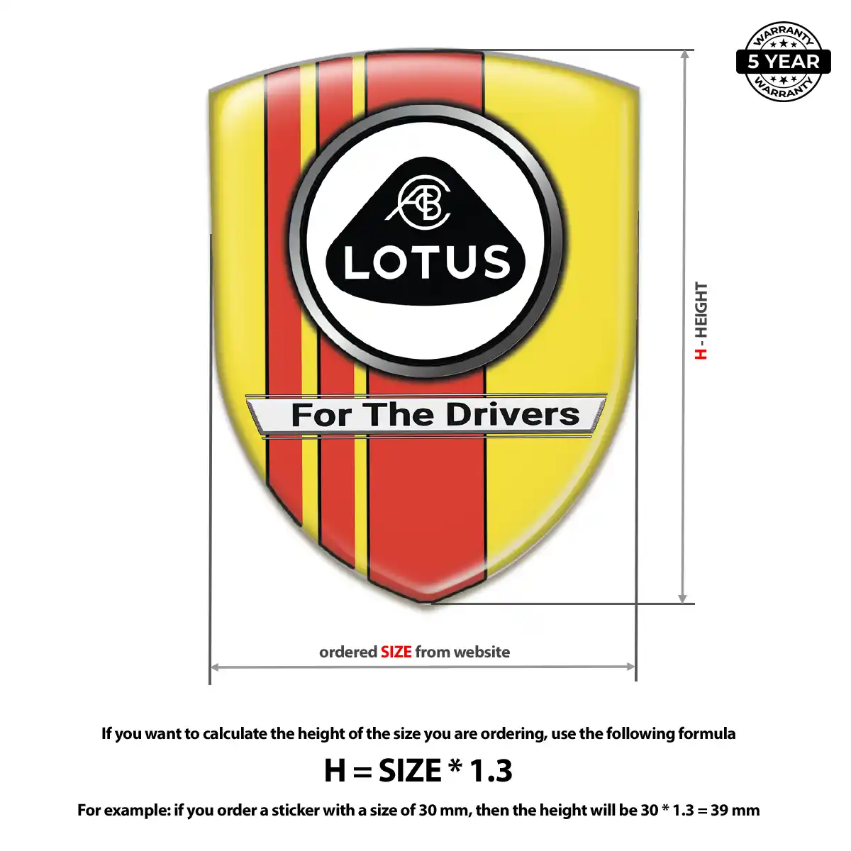 Lotus 3D Badge Sticker Resin Luxe