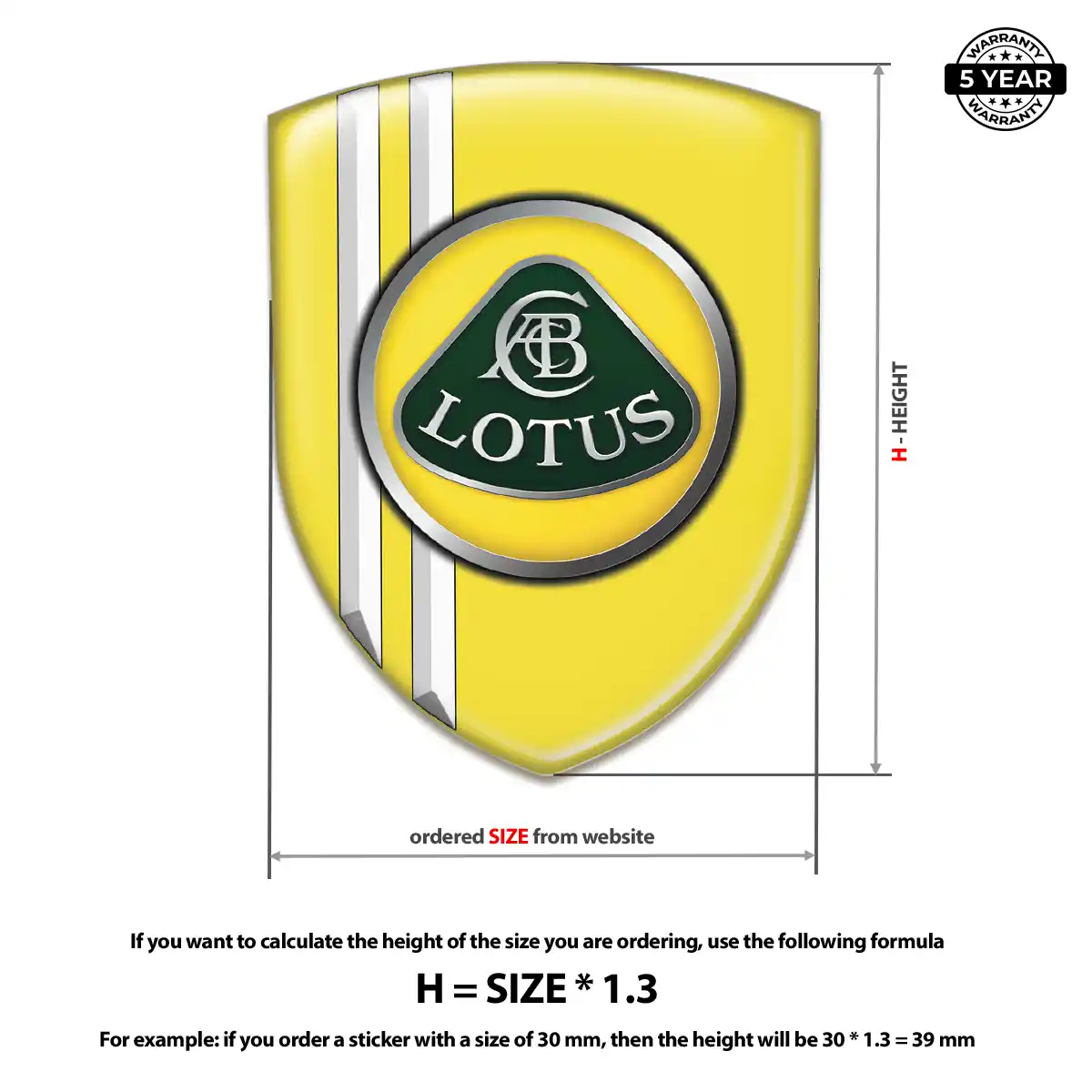 Lotus 3D Domed Sticker Elite Edition