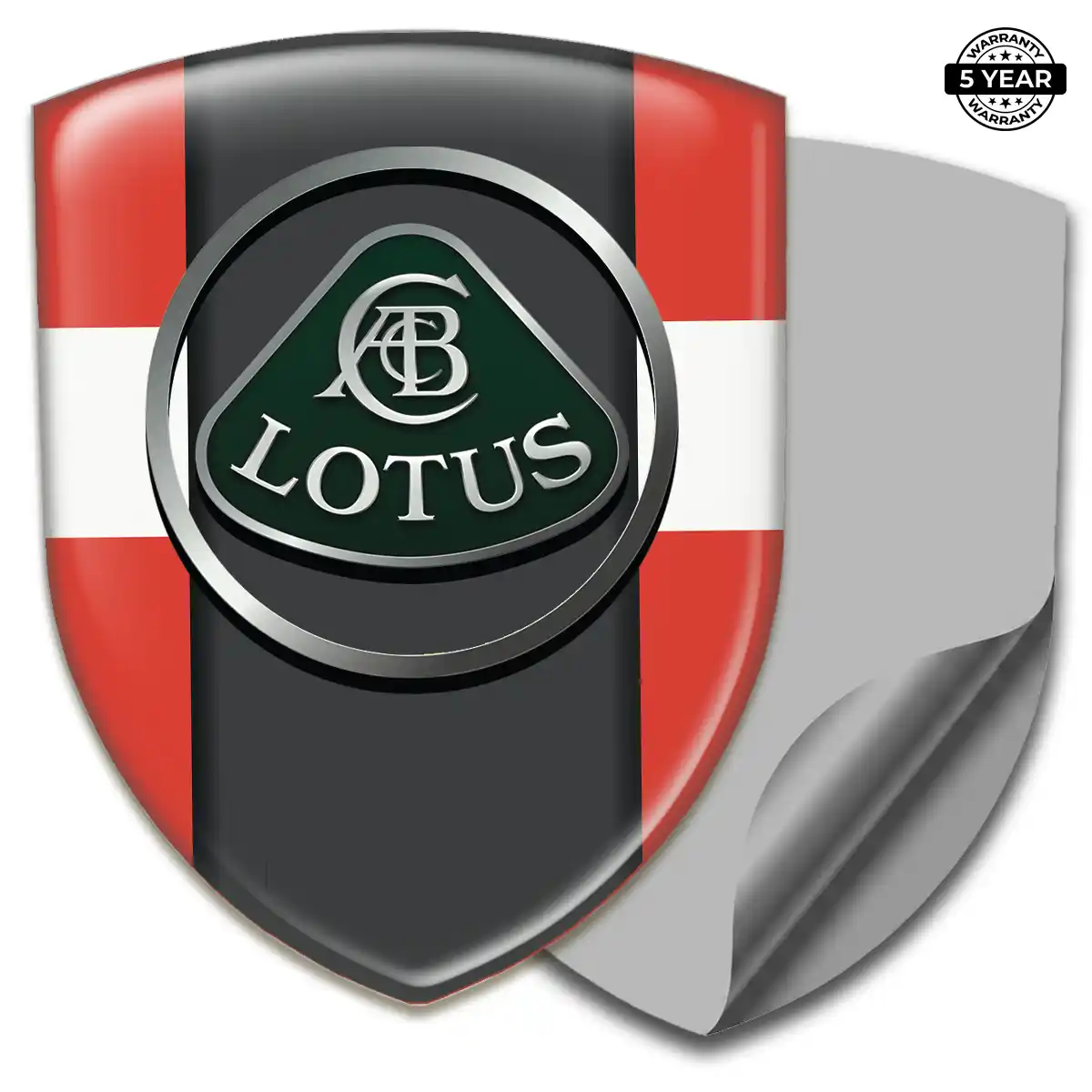 Lotus 3D Domed Sticker Interior Elegance
