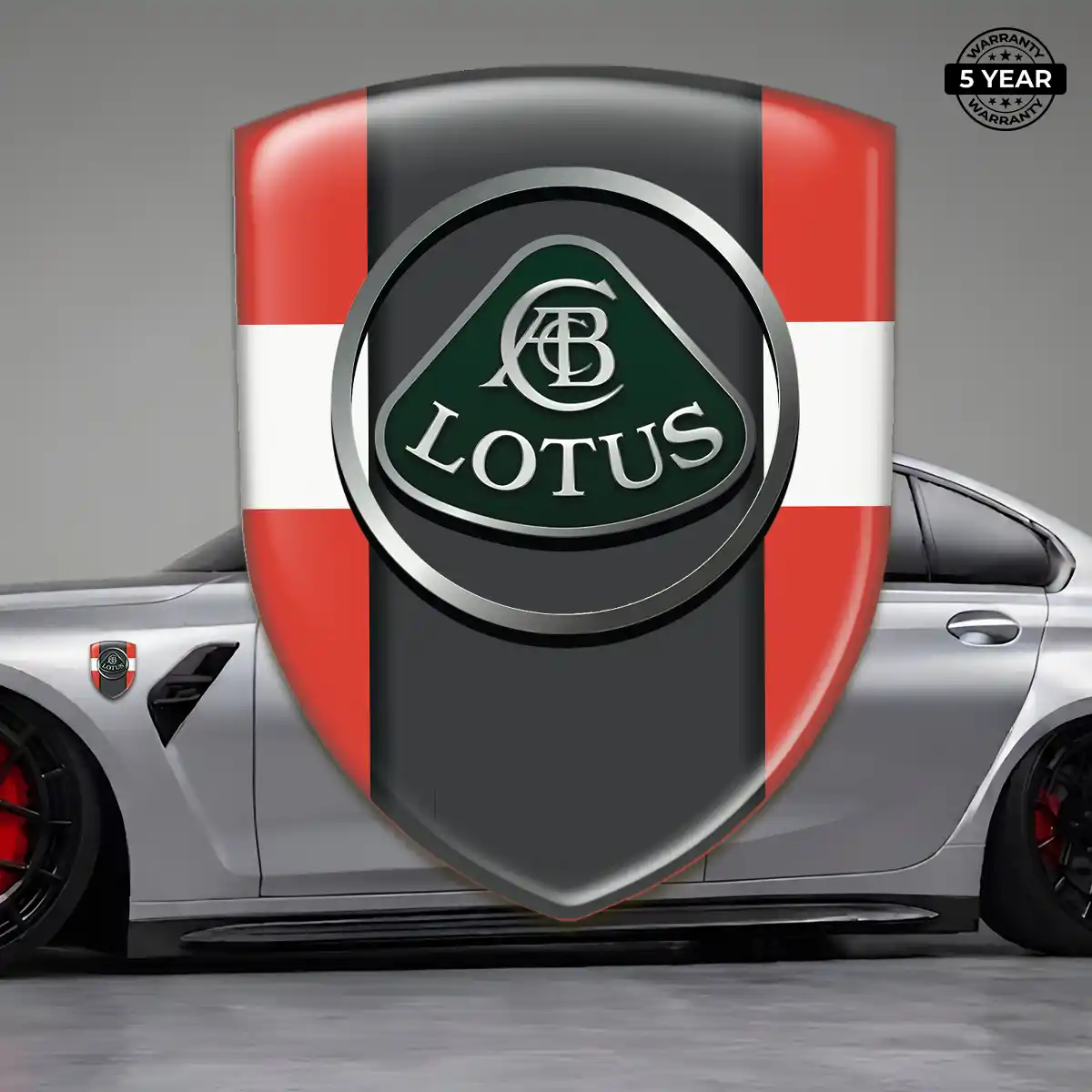 Lotus 3D Domed Sticker Interior Elegance