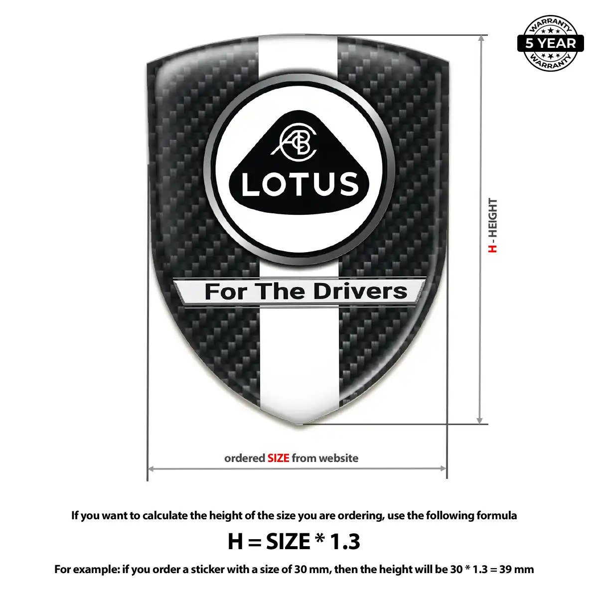 Lotus 3D Domed Sticker Noble Edition