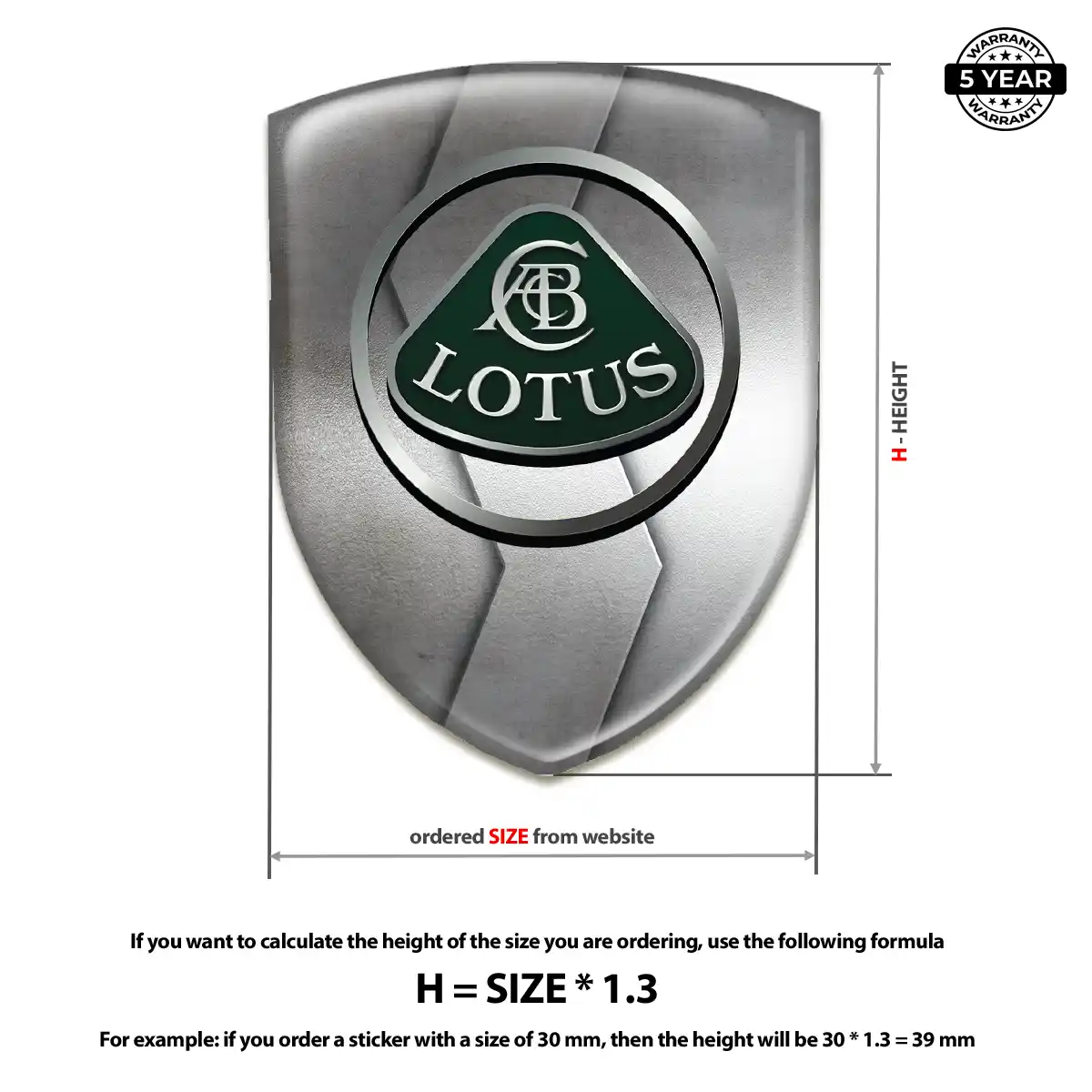 Lotus 3D Domed Sticker Opulent Line