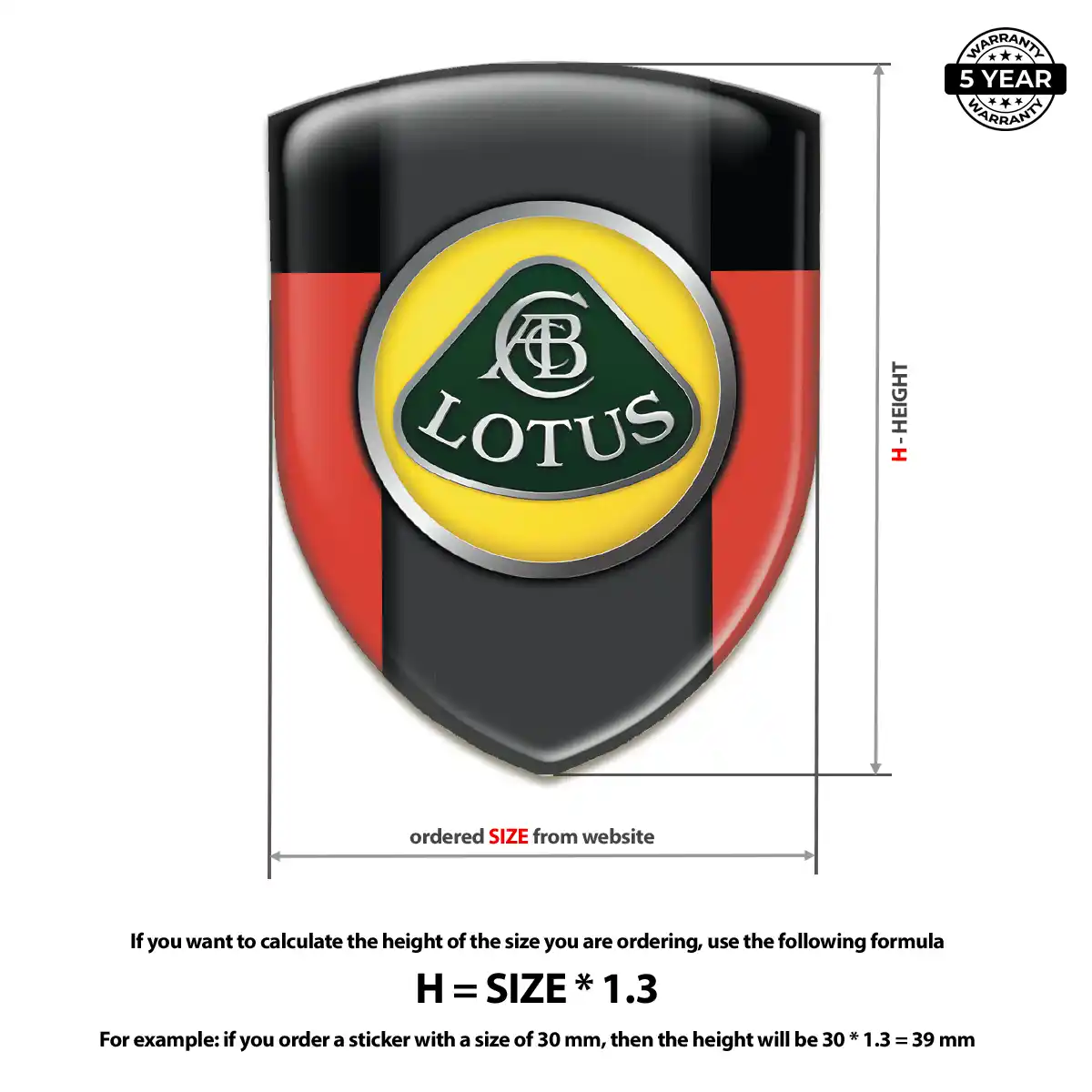 Lotus 3D Domed Sticker Premium Dome