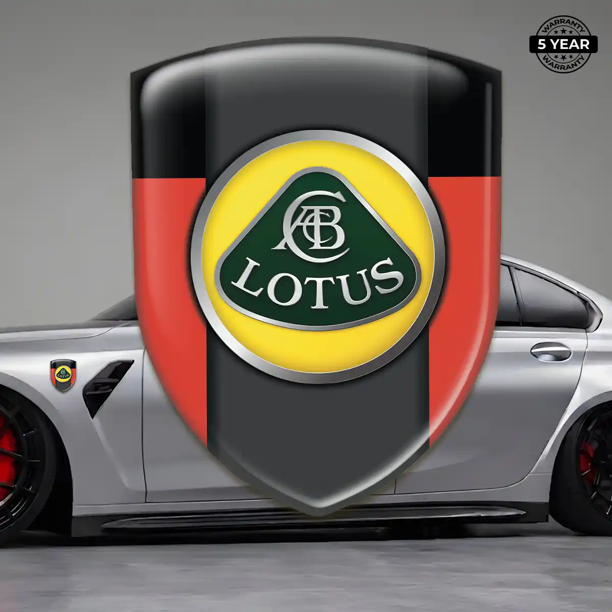Lotus 3D Domed Sticker Premium Dome