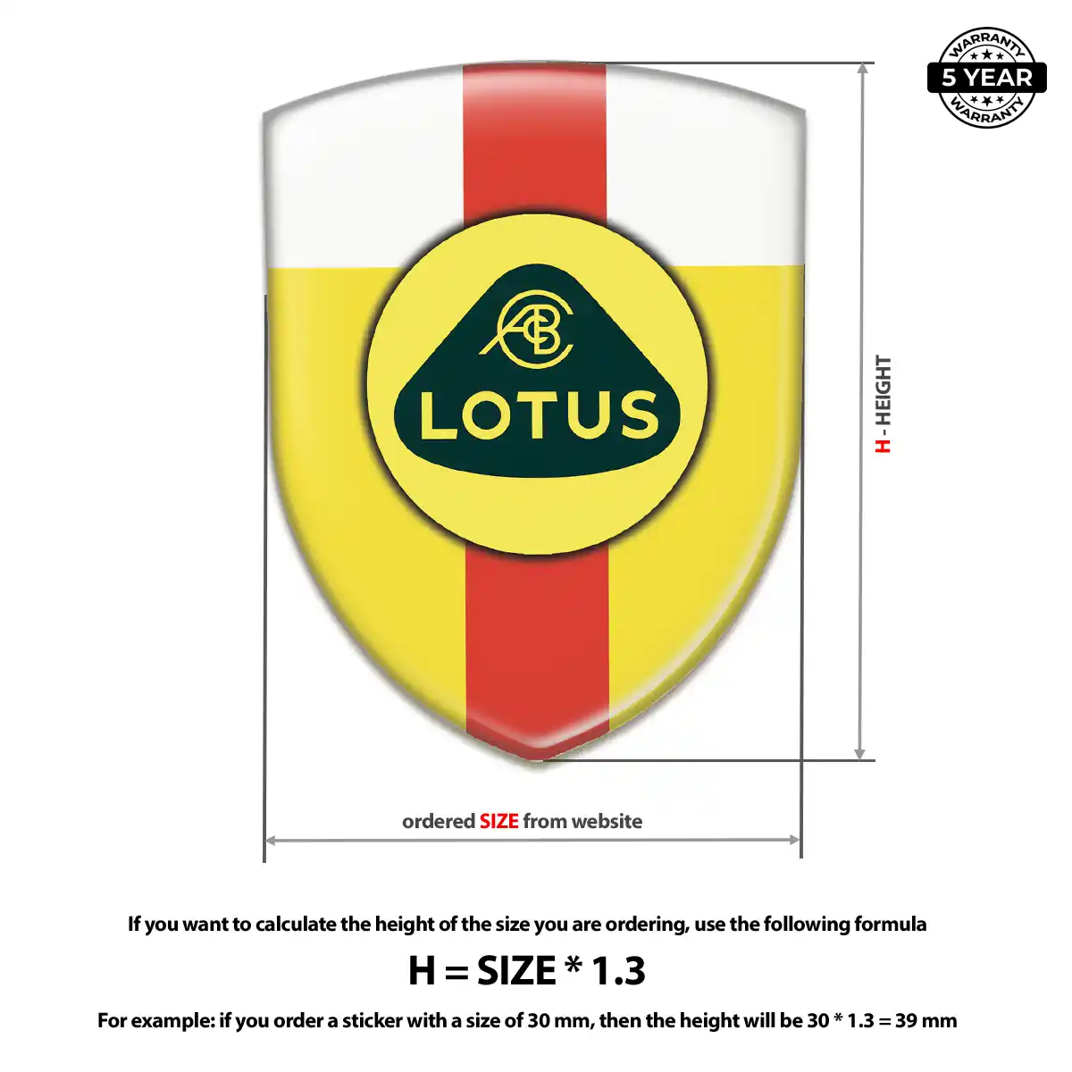 Lotus 3D Domed Sticker Resin Elite