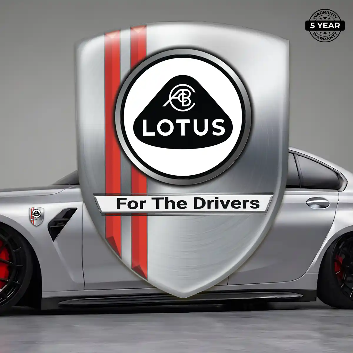 Lotus 3D Domed Sticker Sleek Style