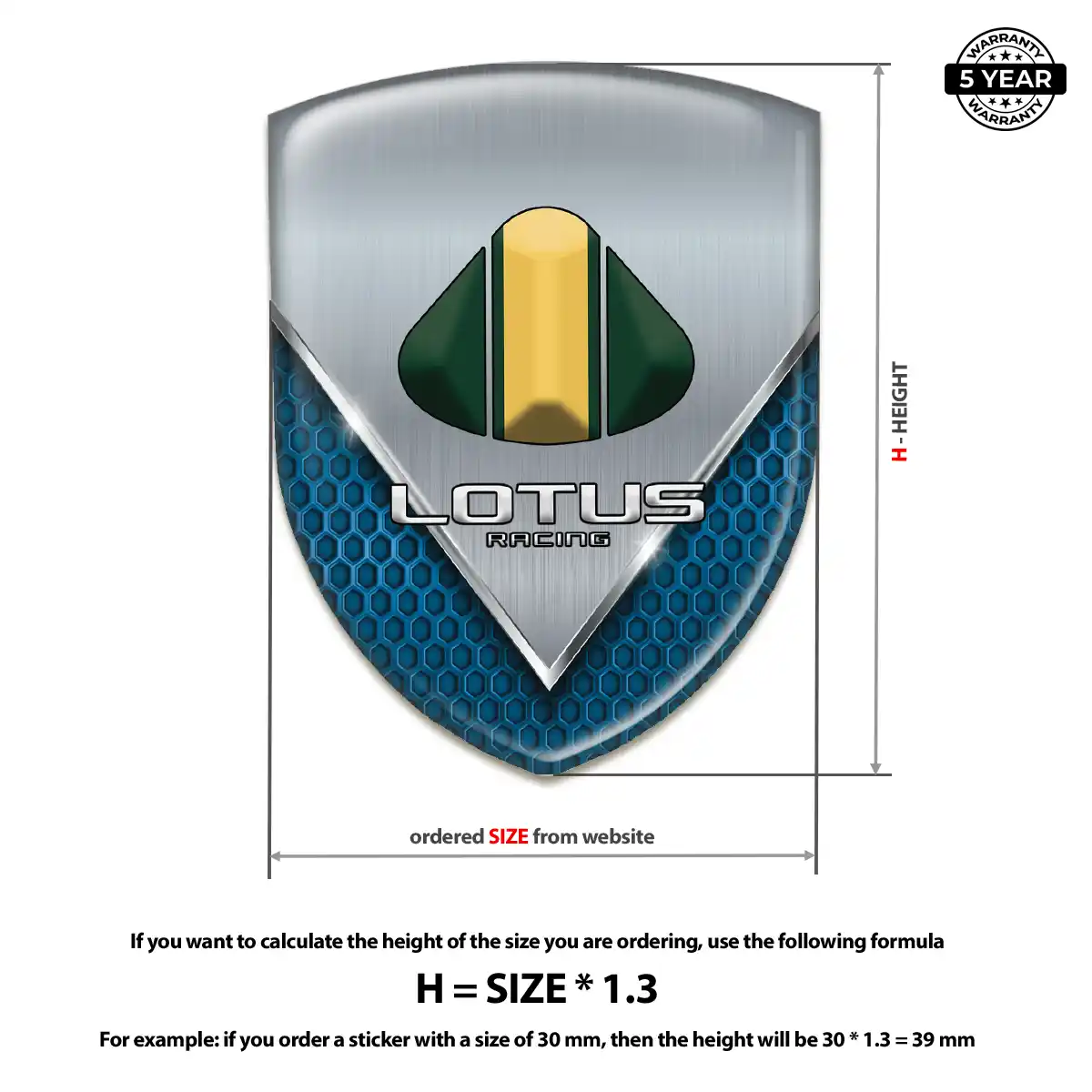 Lotus 3D Domed Sticker Superior Craft