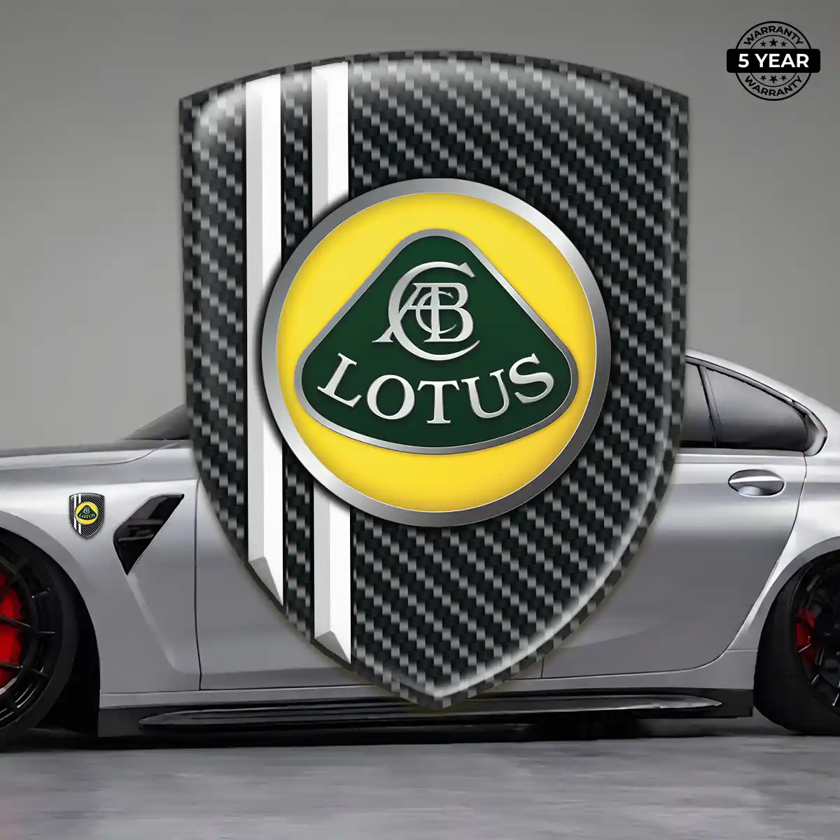 Lotus 3D Emblem Sticker Cabin Style