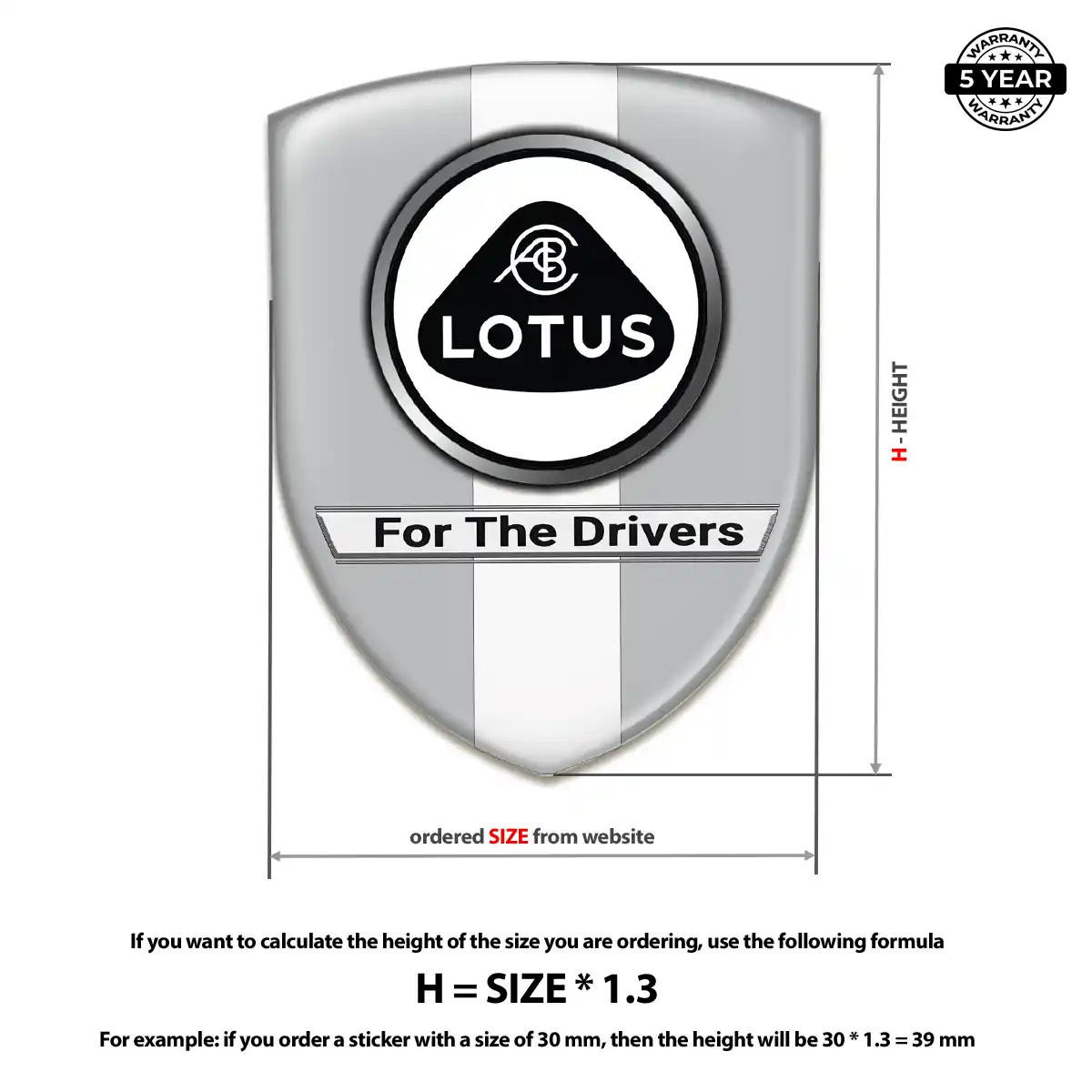 Lotus 3D Emblem Sticker Deluxe Edition