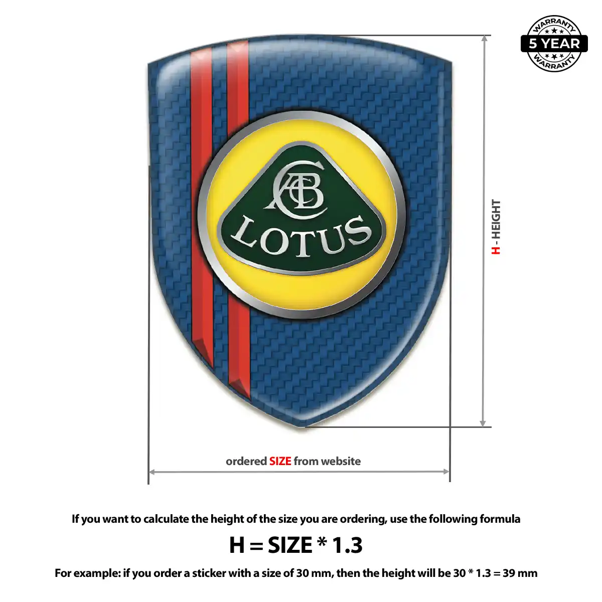 Lotus 3D Emblem Sticker Exclusive Series