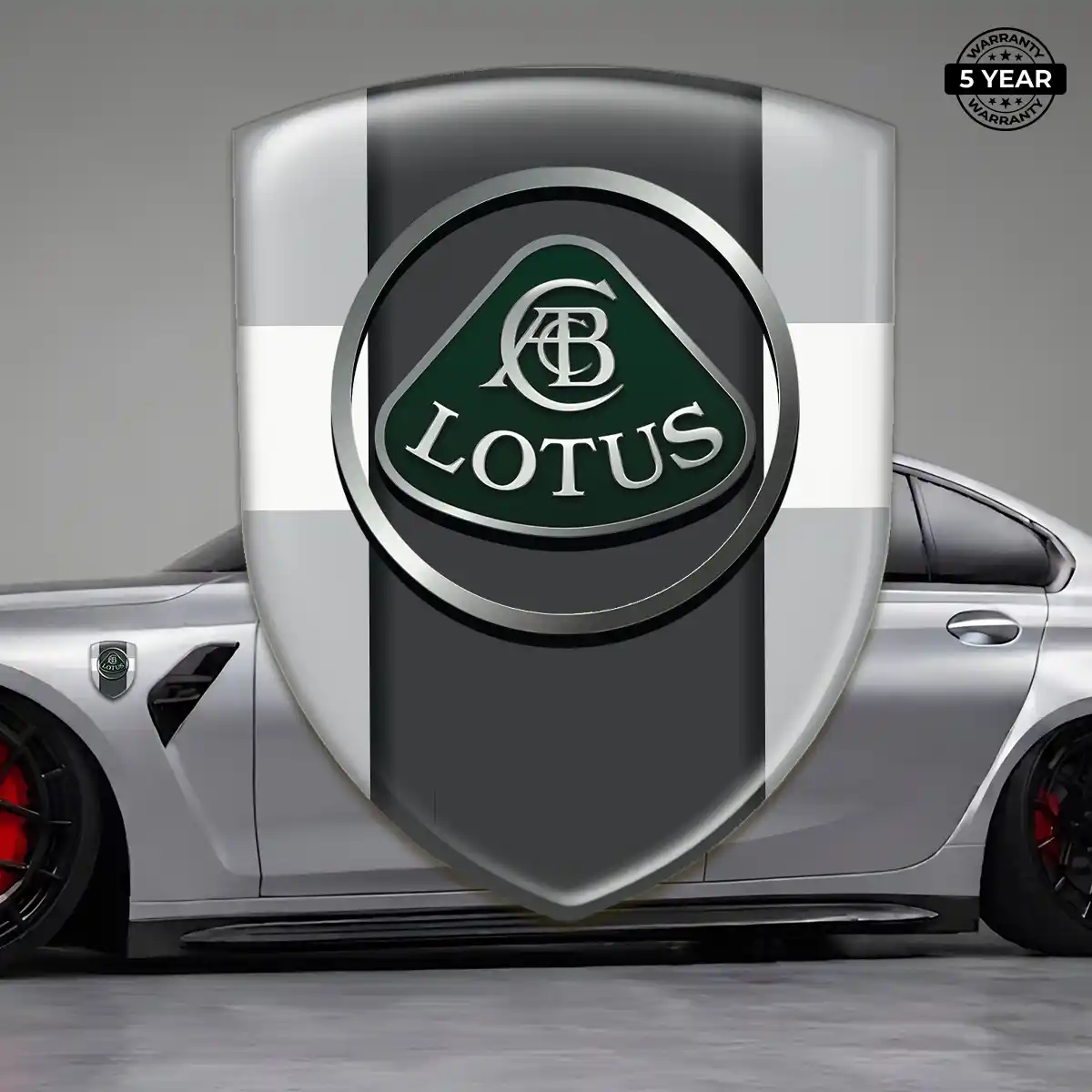 Lotus 3D Emblem Sticker Interior Elegance