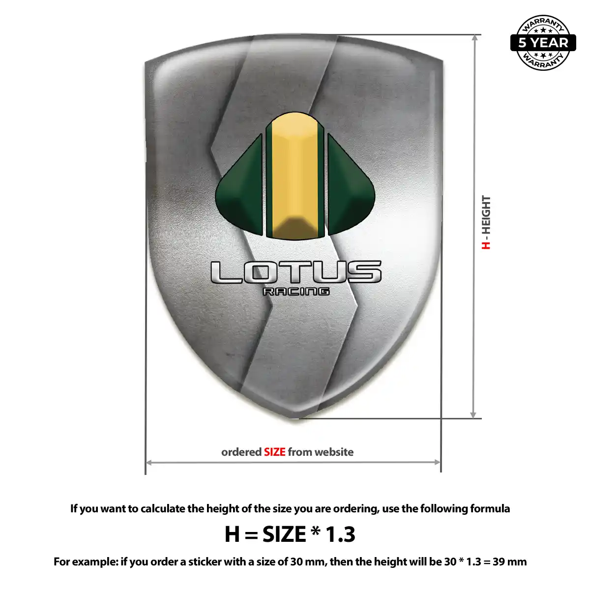 Lotus 3D Emblem Sticker Noble Edition