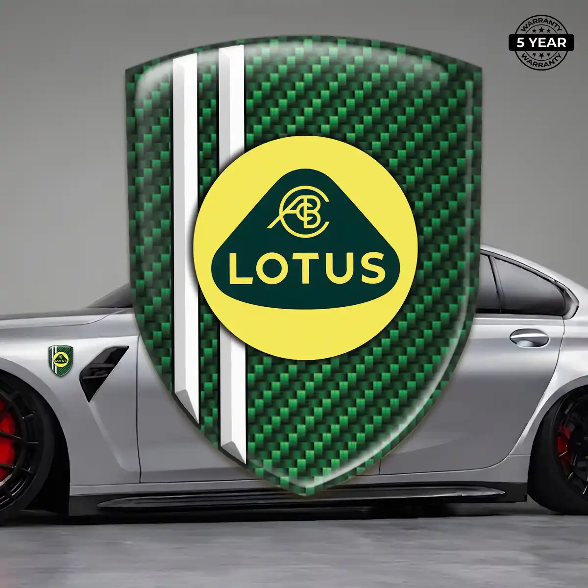 Lotus 3D Emblem Sticker Premium Dome