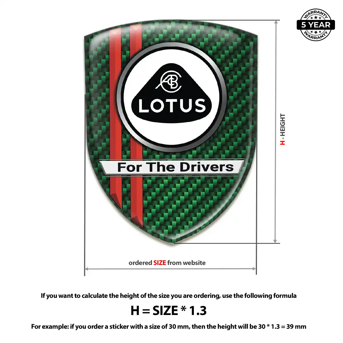 Lotus 3D Emblem Sticker Prime Quality