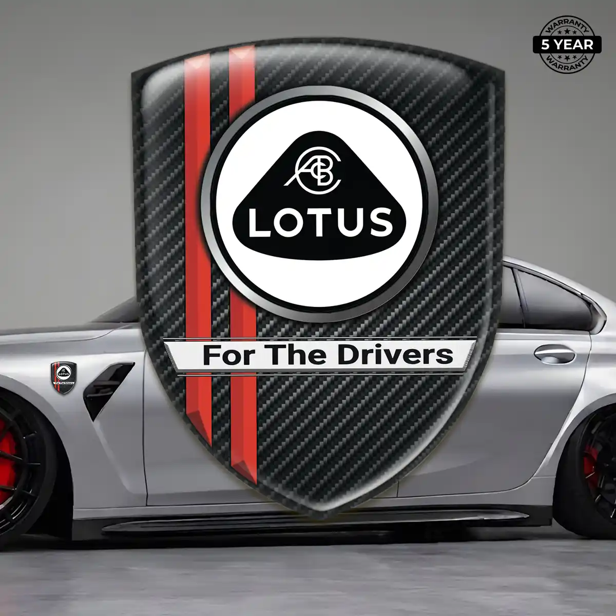 Lotus 3D Emblem Sticker Refined Design