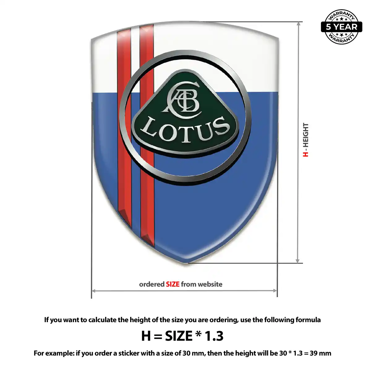 Lotus 3D Emblem Sticker Sleek Style