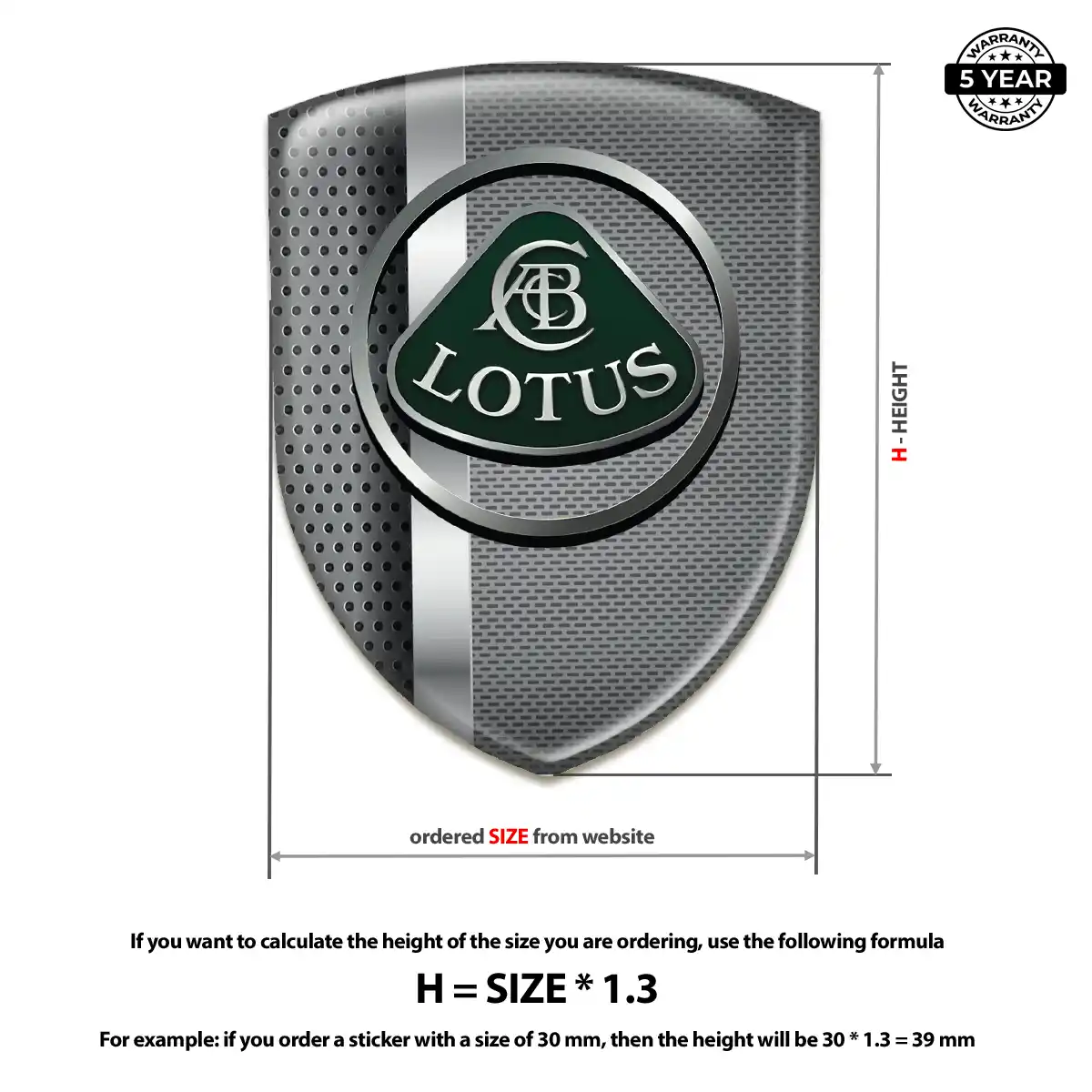 Lotus 3D Emblem Sticker Superior Craft